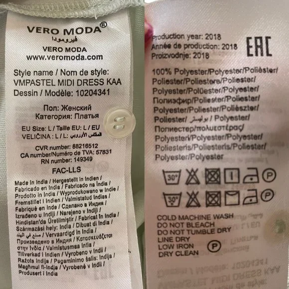 Vero Moda Pastel Midi Dress Ruffle Tiered Mint Green Lined Dress Size L - Picture 13 of 14